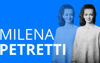 Das Bild zeigt die Frau Milena Petretti, die von ihrer Ausbildung erzählt und wie sie diese als alleinerziehende Mutter geschafft hat.